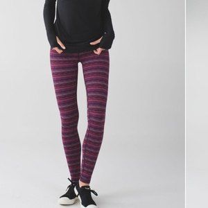 Lululemon Wunder Under Pant III Space Dye Twist Regal Plum Alarming